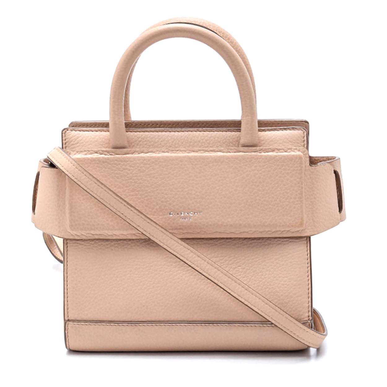 Givenchy - Cream  Horizon Grained  Leather Mini Crossbody Bag